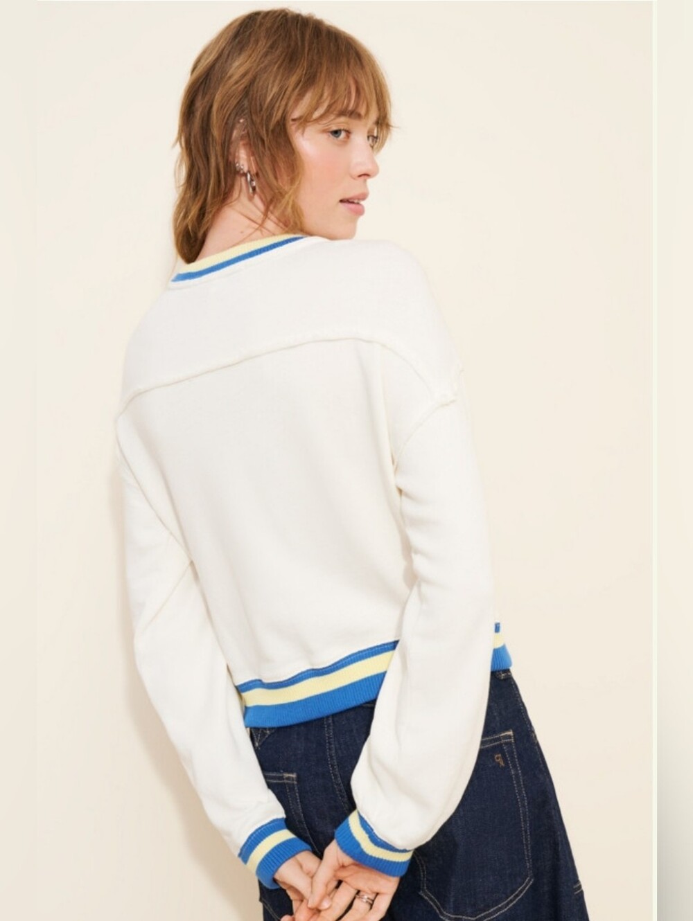 Free People Tricia Fix Tulip Pullover Embroirdered Handmade Sweatshirt Floral - Picture 2 of 10